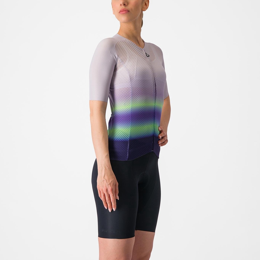 Women Castelli CLIMBER'S 4.0 W Jersey Purple White / Green / Dark Purple | DSN-273659