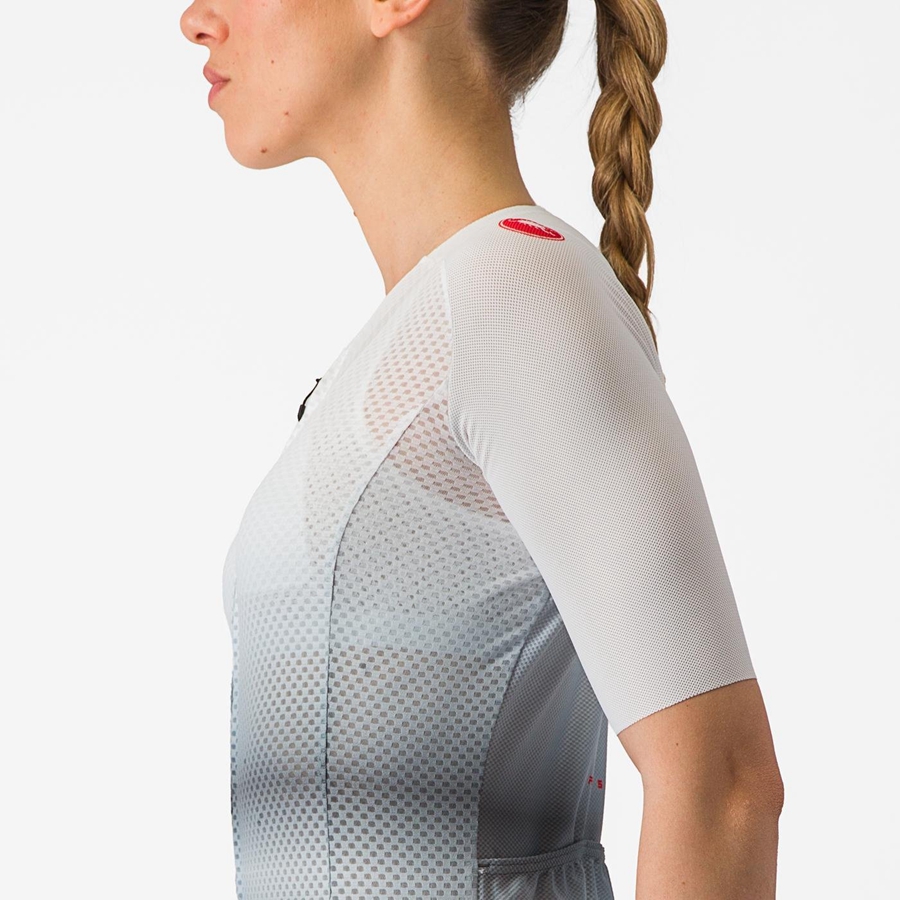 Women Castelli CLIMBER'S 4.0 W Jersey White / Dark Grey | PWH-315028