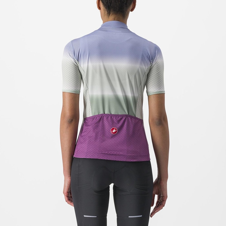 Women Castelli DOLCE Jersey Purple White | WIE-120798