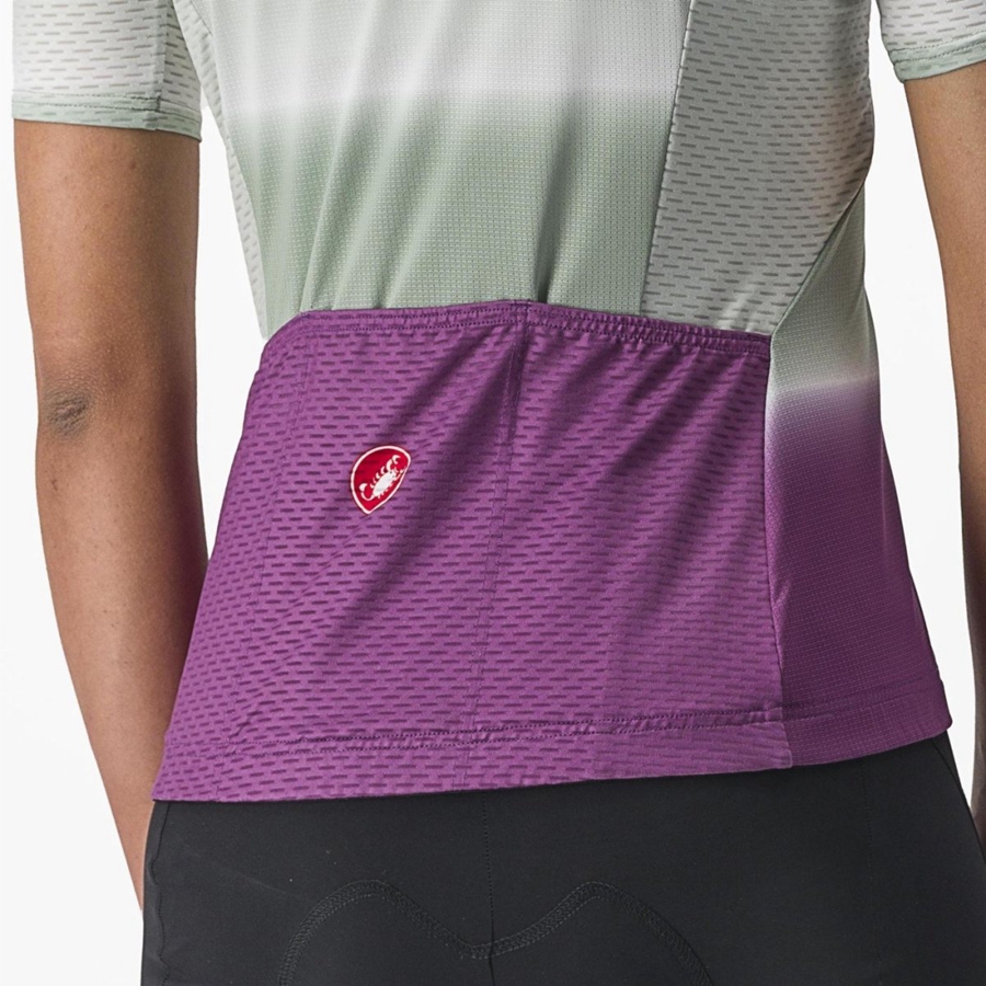 Women Castelli DOLCE Jersey Purple White | WIE-120798