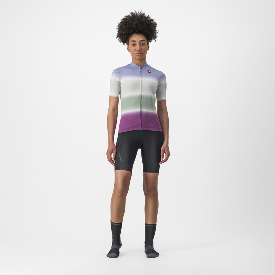 Women Castelli DOLCE Jersey Purple White | WIE-120798