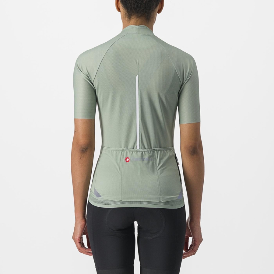 Women Castelli ENDURANCE W Jersey Green | YLE-873651