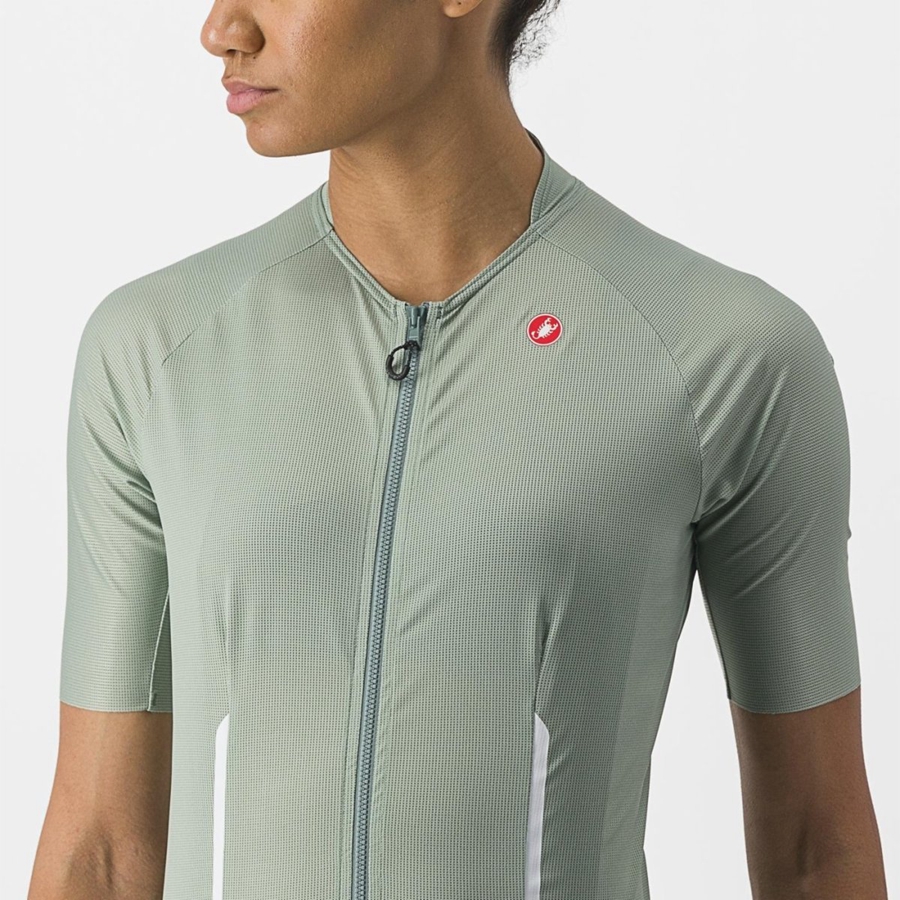 Women Castelli ENDURANCE W Jersey Green | YLE-873651