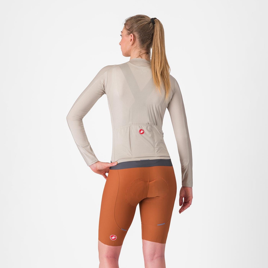 Women Castelli ESPRESSO W DT Bib Shorts Beige | IXZ-624178