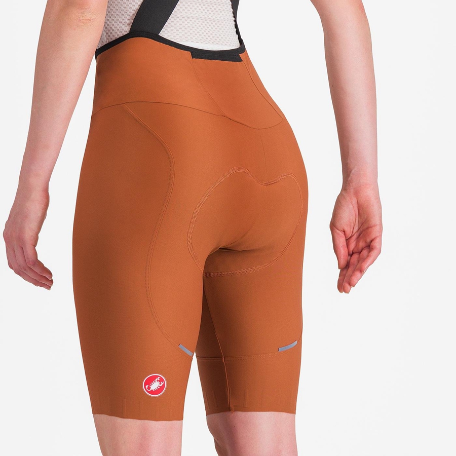 Women Castelli ESPRESSO W DT Bib Shorts Beige | IXZ-624178