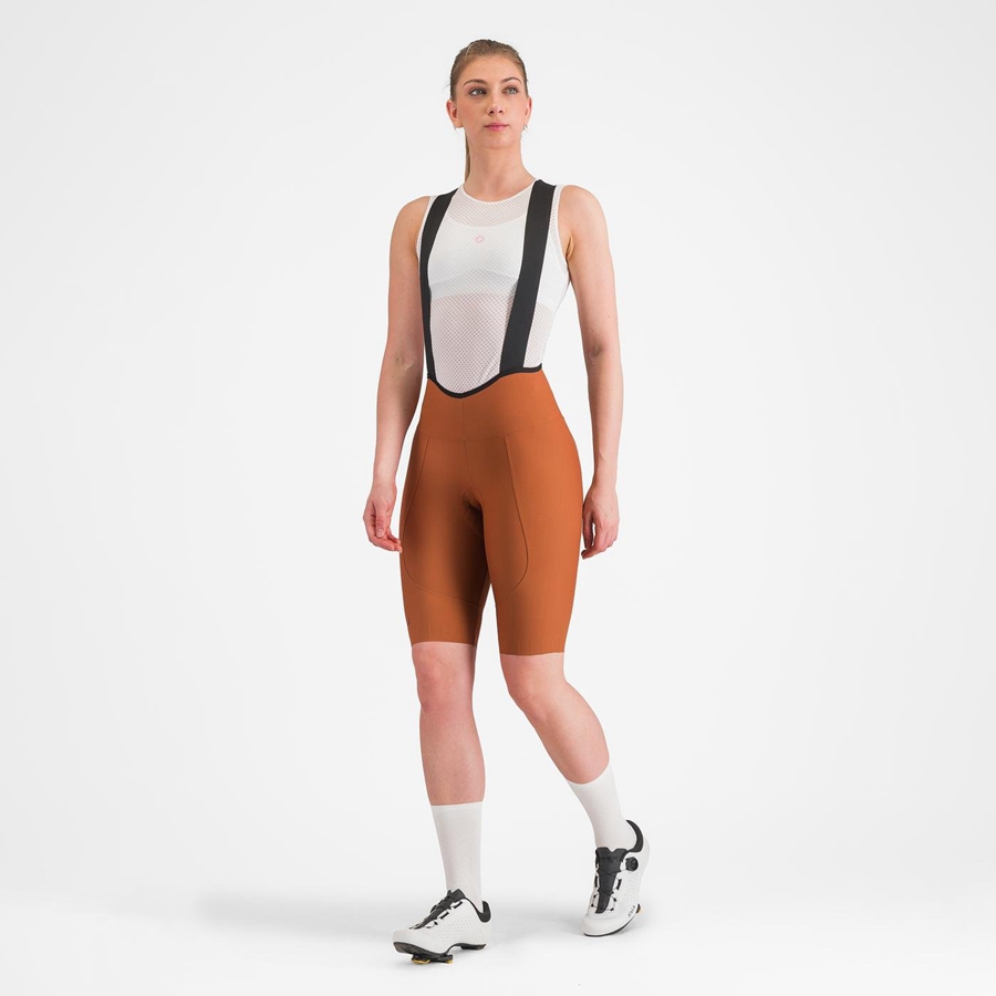 Women Castelli ESPRESSO W DT Bib Shorts Beige | IXZ-624178