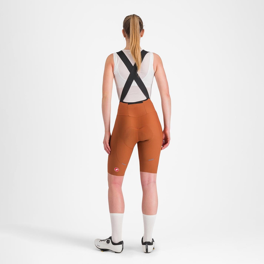 Women Castelli ESPRESSO W DT Bib Shorts Beige | IXZ-624178