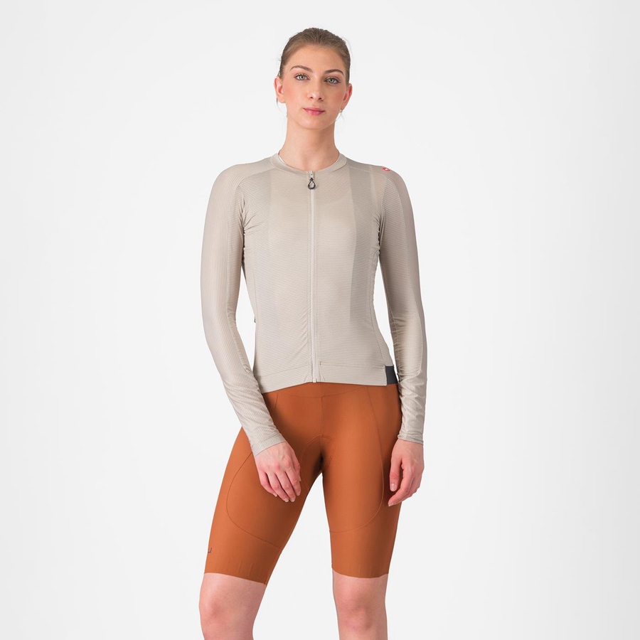 Women Castelli ESPRESSO W DT Bib Shorts Beige | IXZ-624178