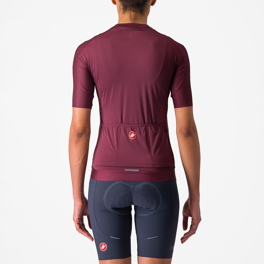 Women Castelli ESPRESSO W Jersey Deep Burgundy / Deep Burgundy | MKA-380251