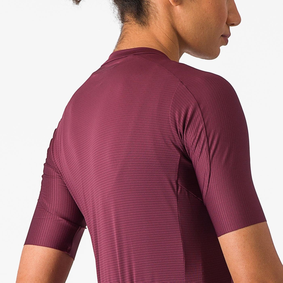 Women Castelli ESPRESSO W Jersey Deep Burgundy / Deep Burgundy | MKA-380251