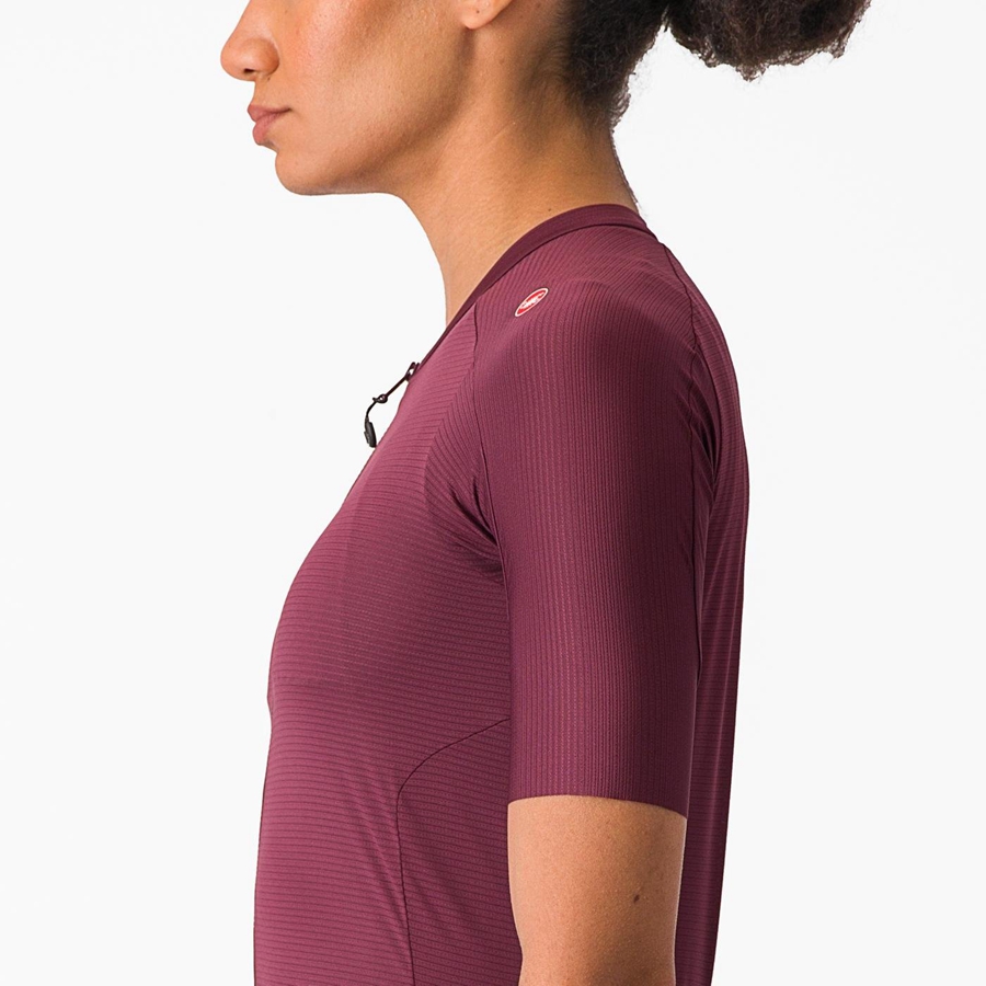 Women Castelli ESPRESSO W Jersey Deep Burgundy / Deep Burgundy | MKA-380251