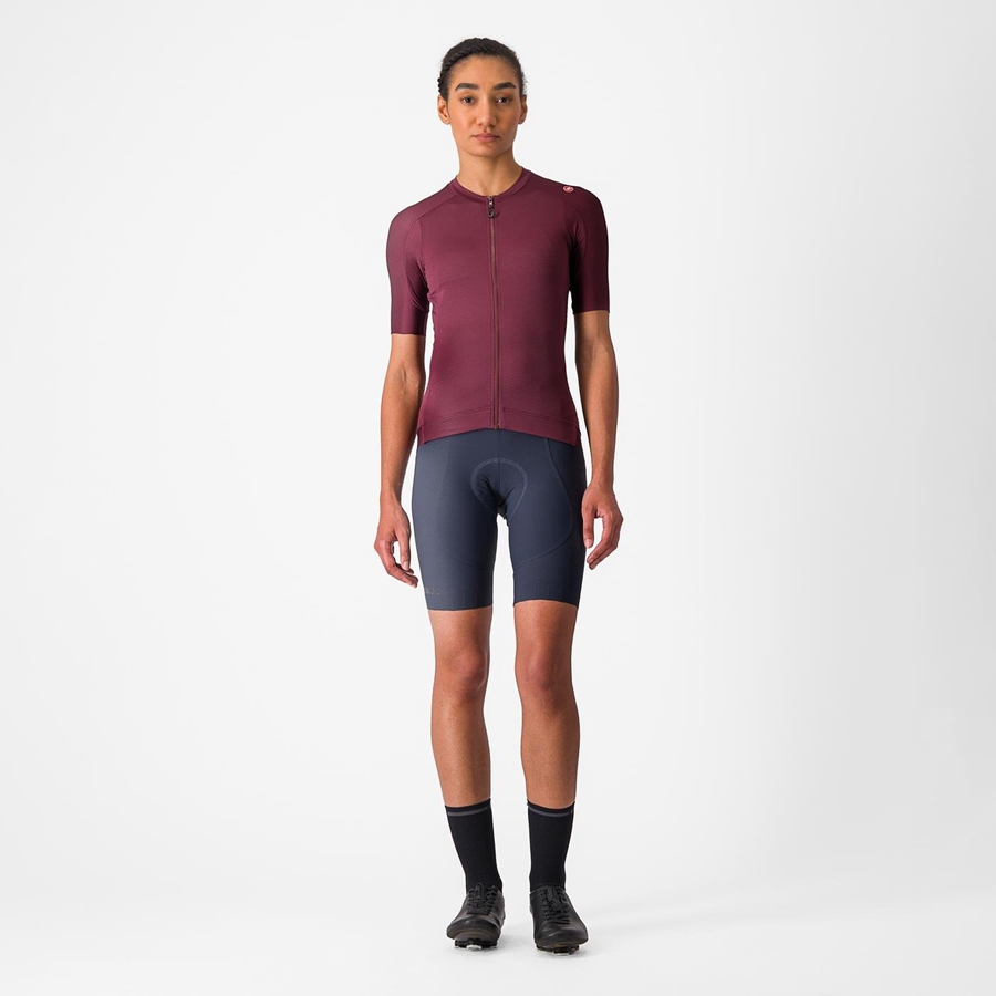 Women Castelli ESPRESSO W Jersey Deep Burgundy / Deep Burgundy | MKA-380251