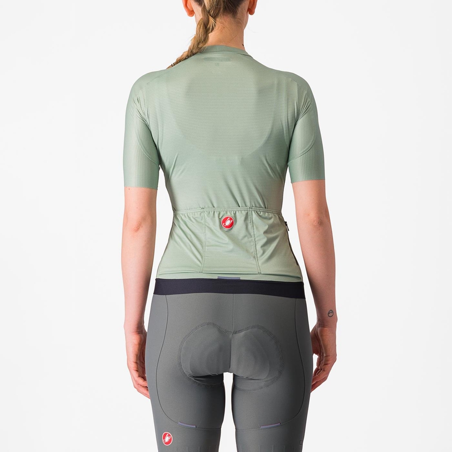 Women Castelli ESPRESSO W Jersey Green / Deep Green | SVG-481523