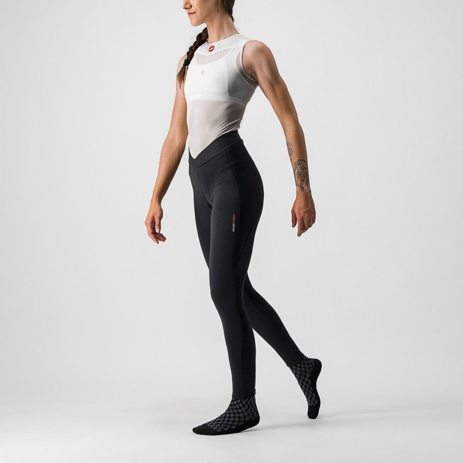 Women Castelli MENO WIND W Leggings Black | PKV-026945