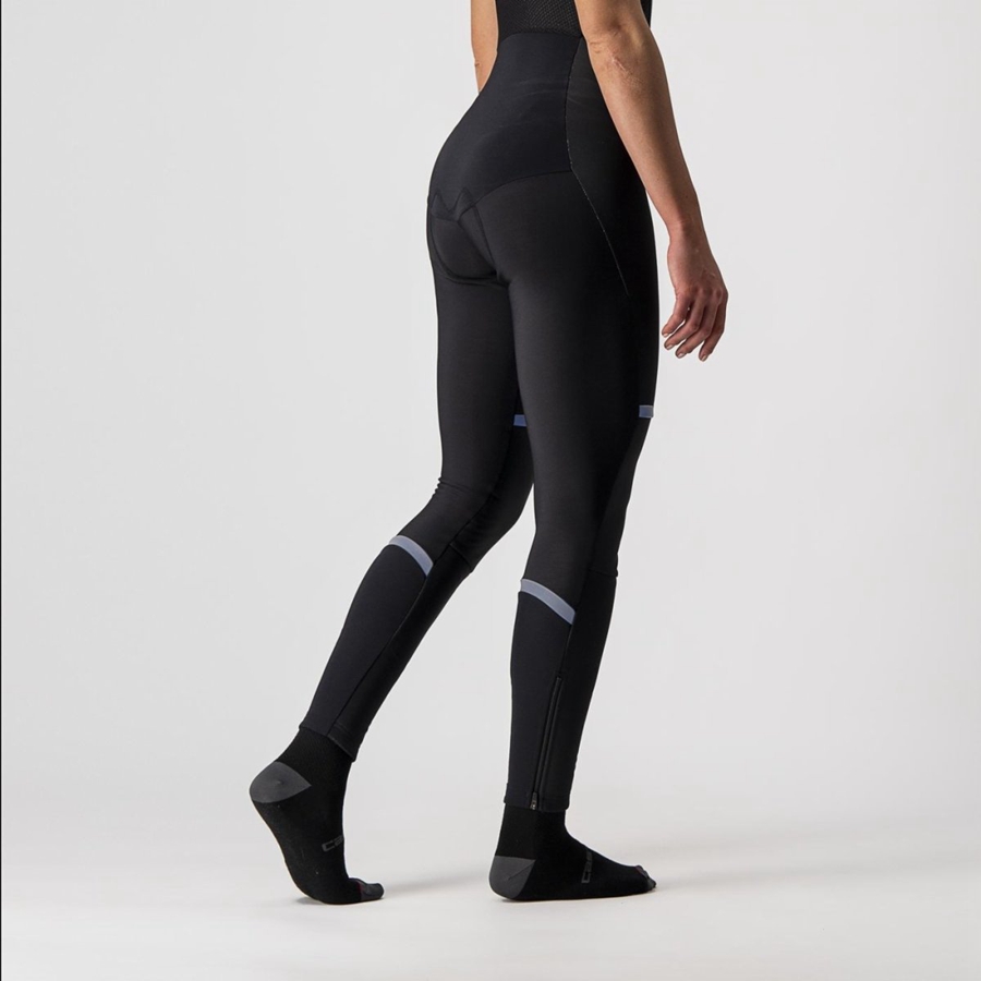 Women Castelli POLARE W Bib Tights Black | XVR-138640