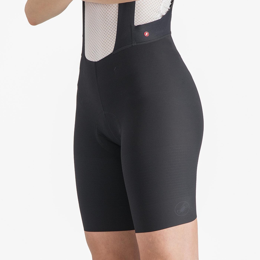 Women Castelli PREMIO W Bib Shorts Black | STF-397580