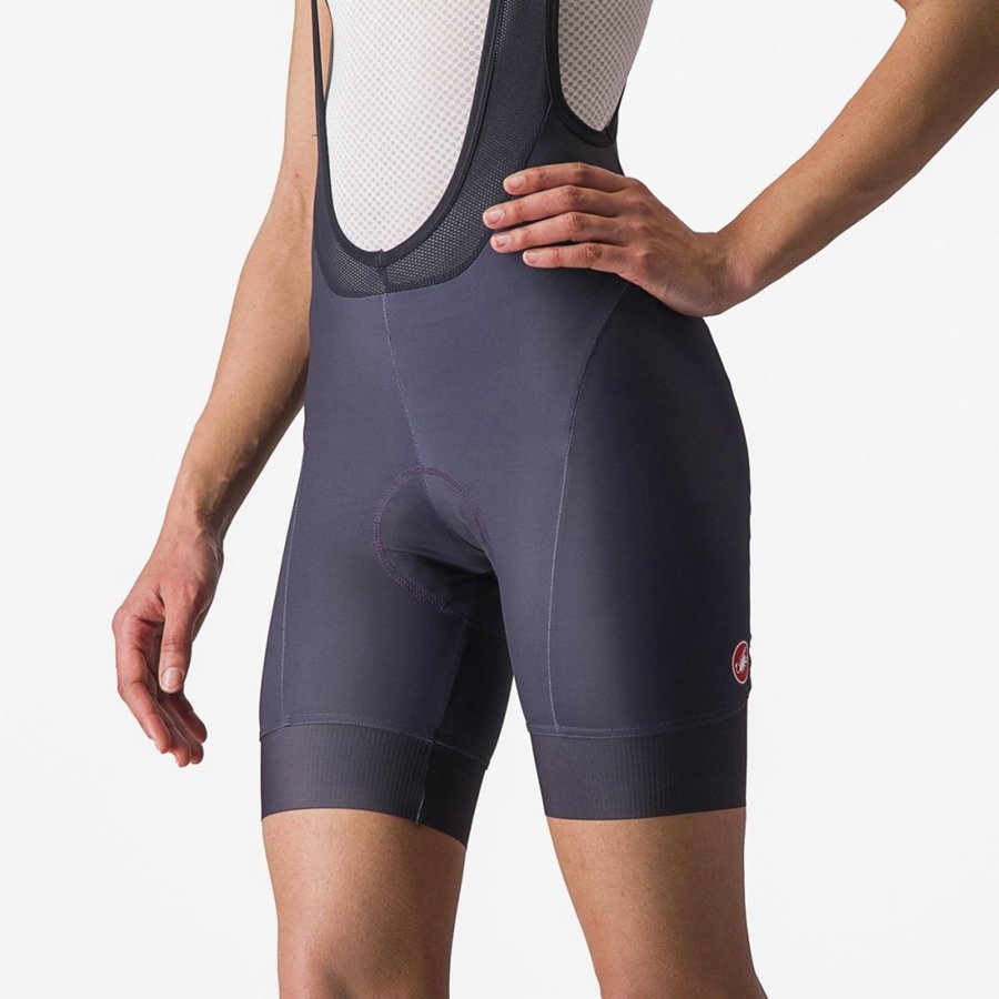 Women Castelli PRIMA Bib Shorts Black | GEC-941206