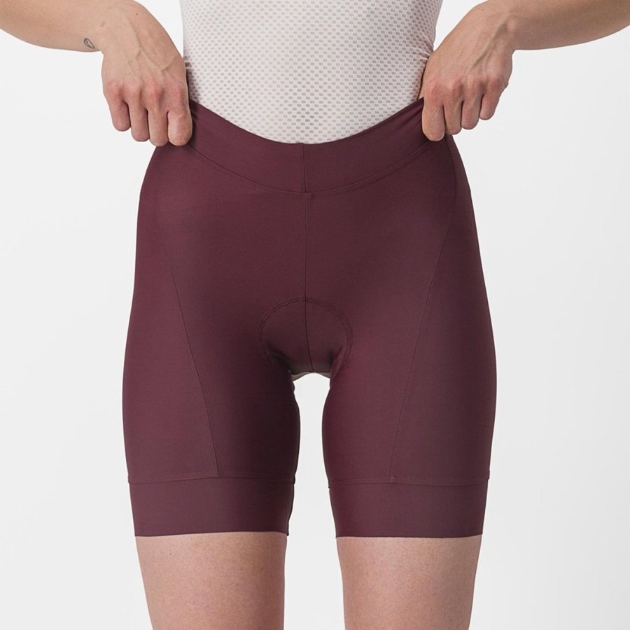 Women Castelli PRIMA Shorts Deep Burgundy / Red | VTQ-739145