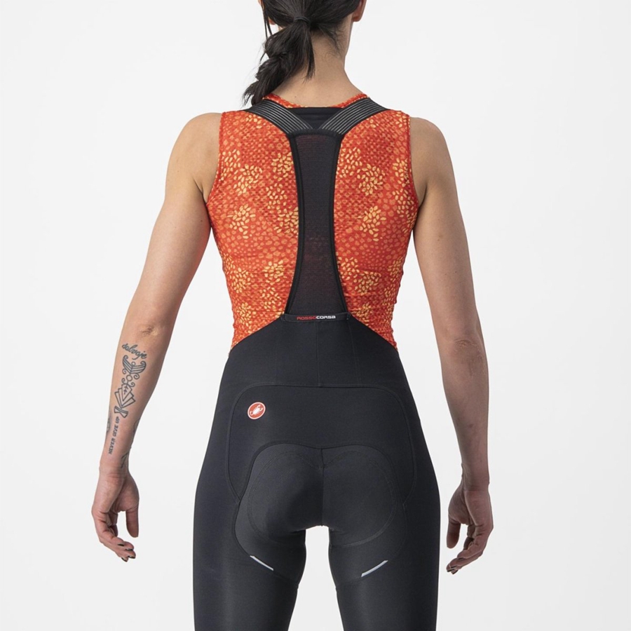 Women Castelli PRO MESH 4 W SLEEVELESS Base Layer Orange | JYO-783510