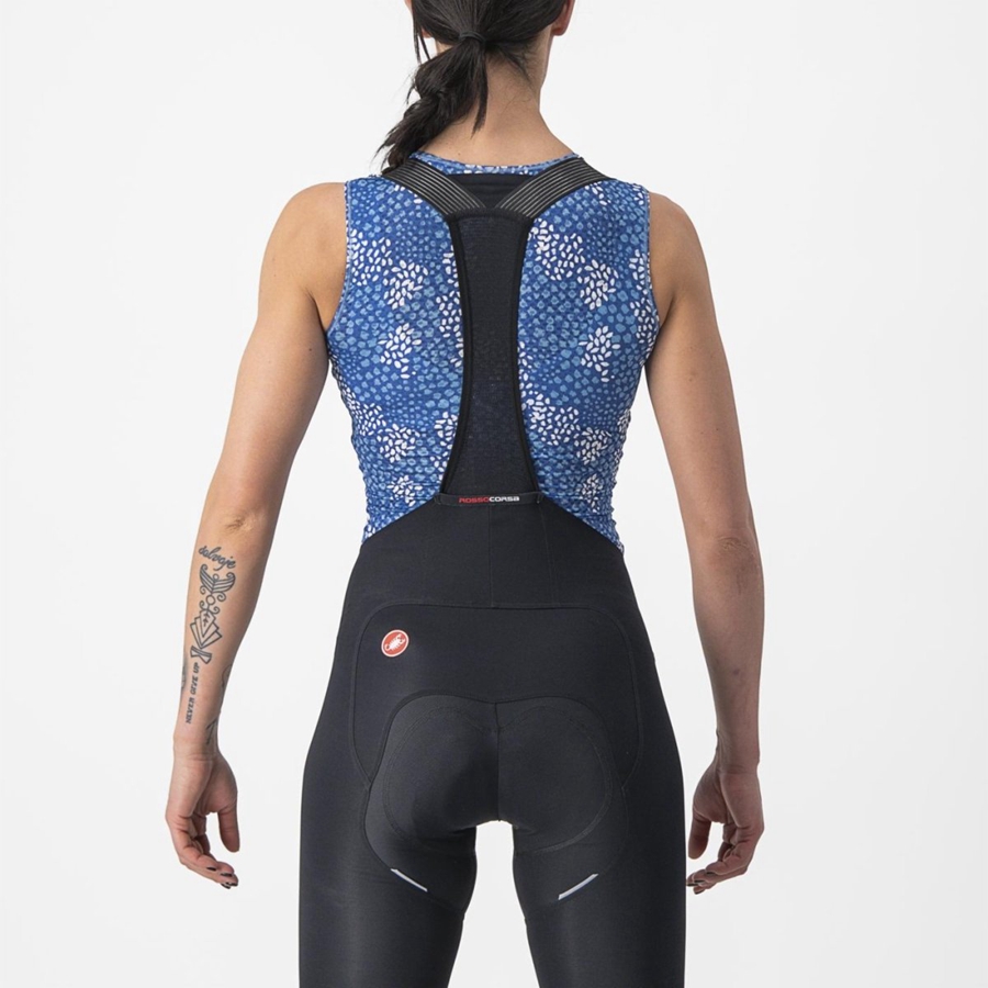 Women Castelli PRO MESH 4 W SLEEVELESS Base Layer Blue | BEL-896053