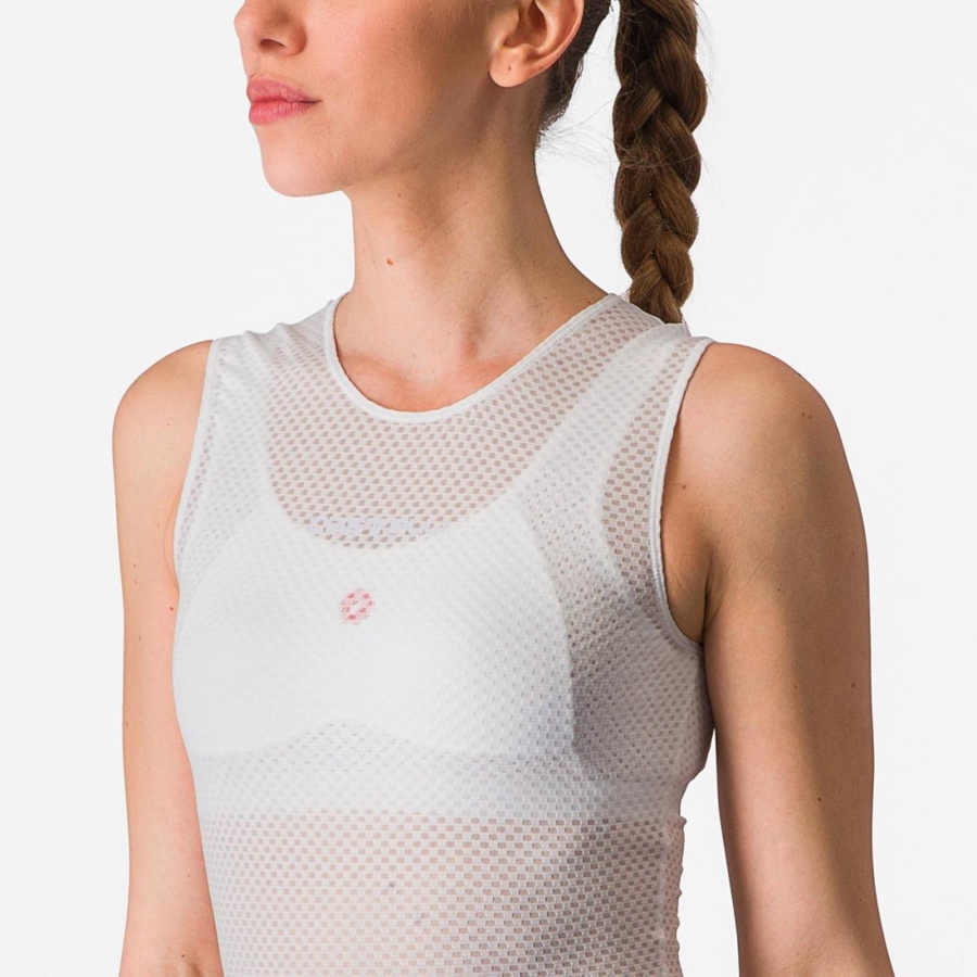 Women Castelli PRO MESH W SLEEVELESS Base Layer White | QPX-120837