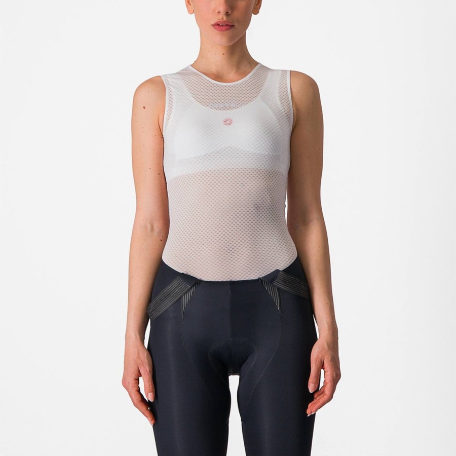 Women Castelli PRO MESH W SLEEVELESS Base Layer White | QPX-120837