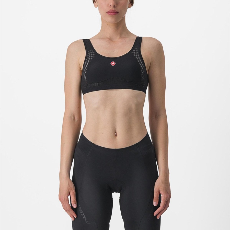 Women Castelli ROSSO CORSA BRA Base Layer Black | NMA-857963