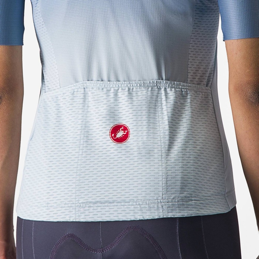 Women Castelli SALITA Jersey Grey Blue / Blue | JTR-138620