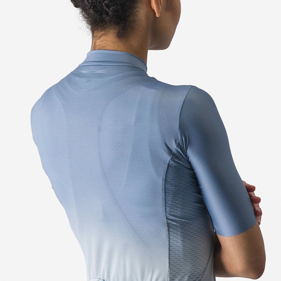 Women Castelli SALITA Jersey Grey Blue / Blue | JTR-138620