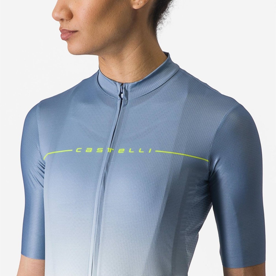 Women Castelli SALITA Jersey Grey Blue / Blue | JTR-138620