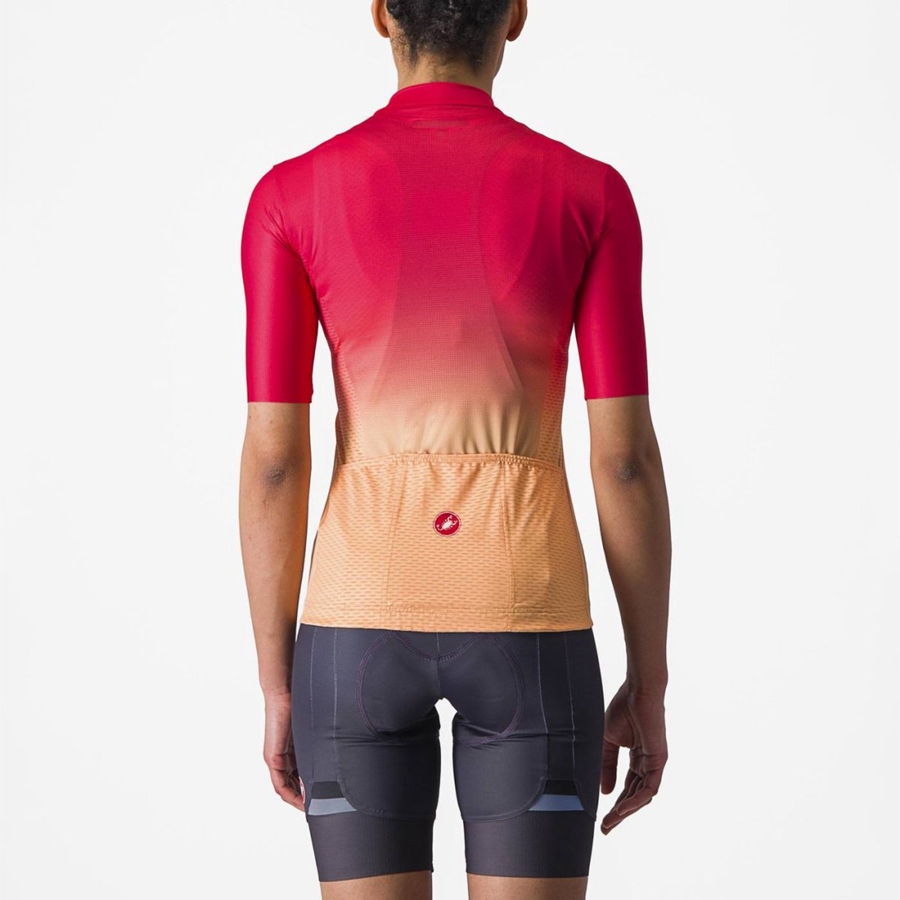 Women Castelli SALITA Jersey Orange / White | NJG-564270