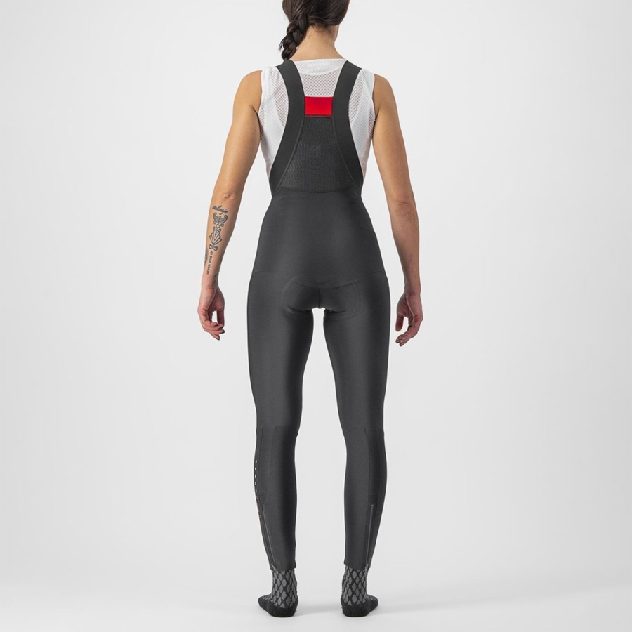 Women Castelli SORPASSO RoS W Bib Tights Black | LHM-371068