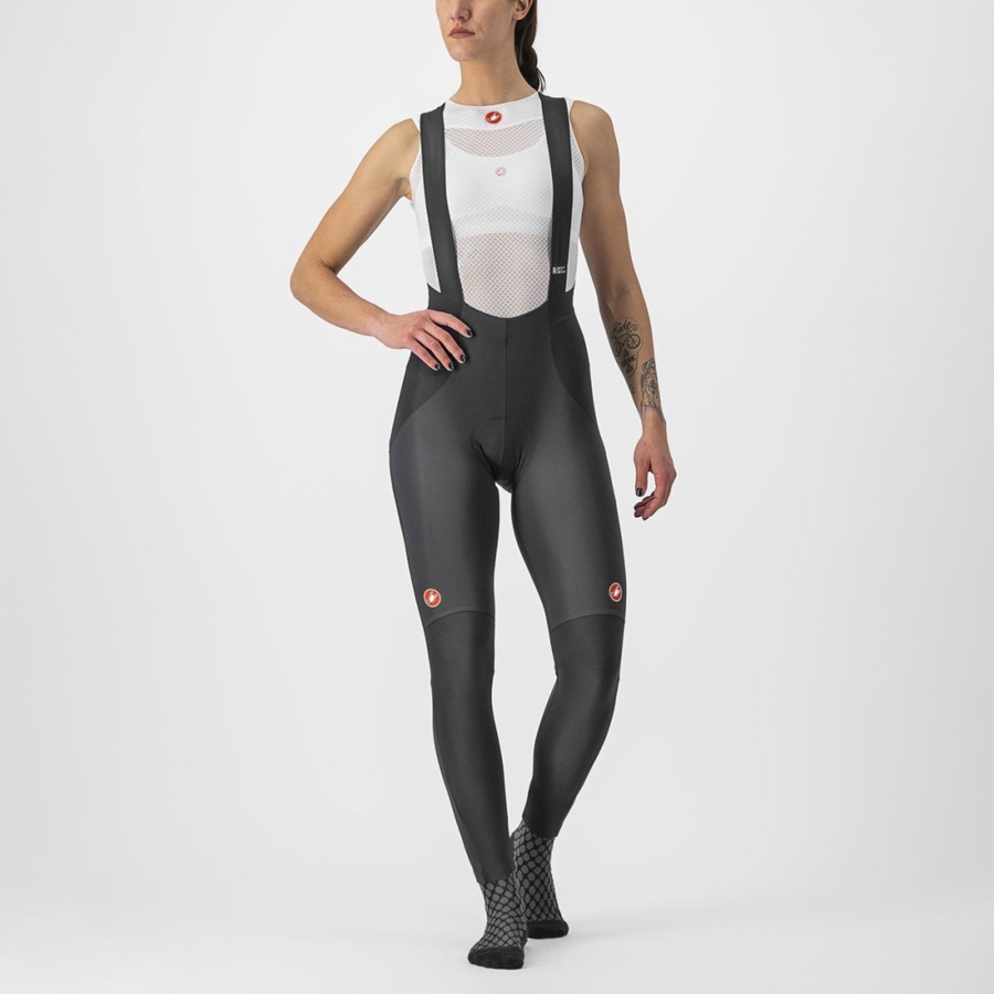 Women Castelli SORPASSO RoS W Bib Tights Black | LHM-371068