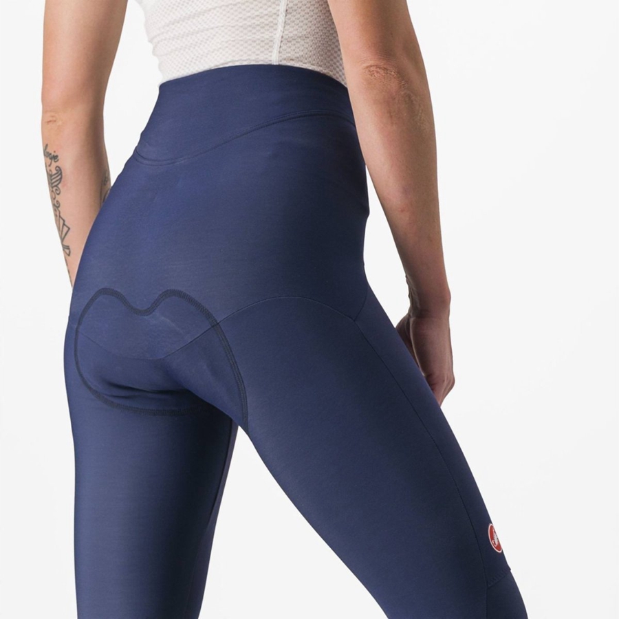 Women Castelli SORPASSO RoS W Leggings Blue / Silver | WBI-495826