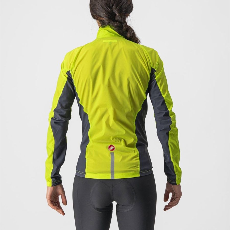 Women Castelli SQUADRA STRETCH W Protection Light Green / Dark Grey | QYV-586214