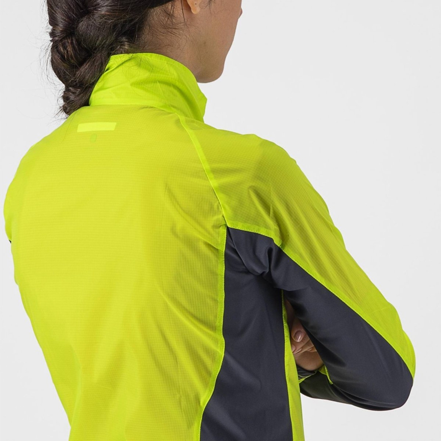 Women Castelli SQUADRA STRETCH W Protection Light Green / Dark Grey | QYV-586214