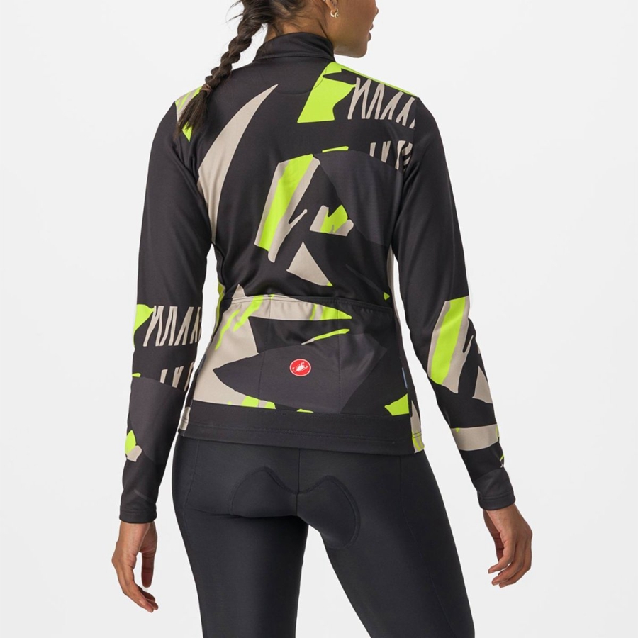 Women Castelli TROPICALE LS Jersey Black | HLK-864325