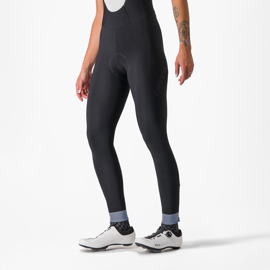 Women Castelli TUTTO NANO W Bib Tights Black | EKR-069481