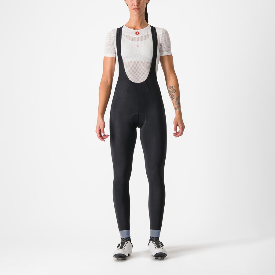 Women Castelli TUTTO NANO W Bib Tights Black | EKR-069481