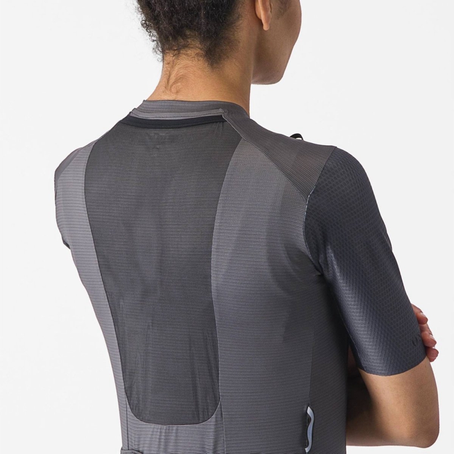 Women Castelli UNLIMITED PRO W Jersey Dark Grey | DLJ-279185