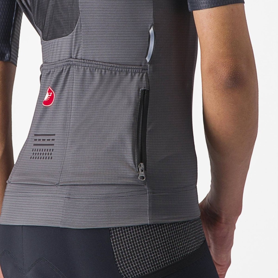 Women Castelli UNLIMITED PRO W Jersey Dark Grey | DLJ-279185