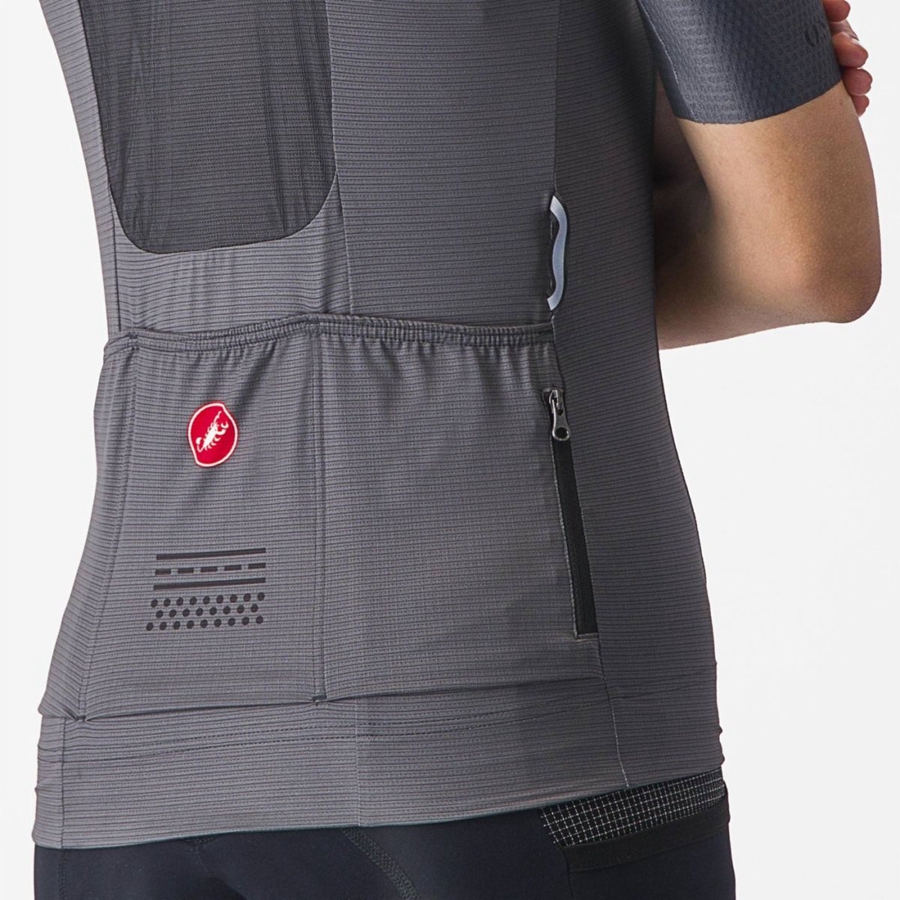 Women Castelli UNLIMITED PRO W Jersey Dark Grey | DLJ-279185