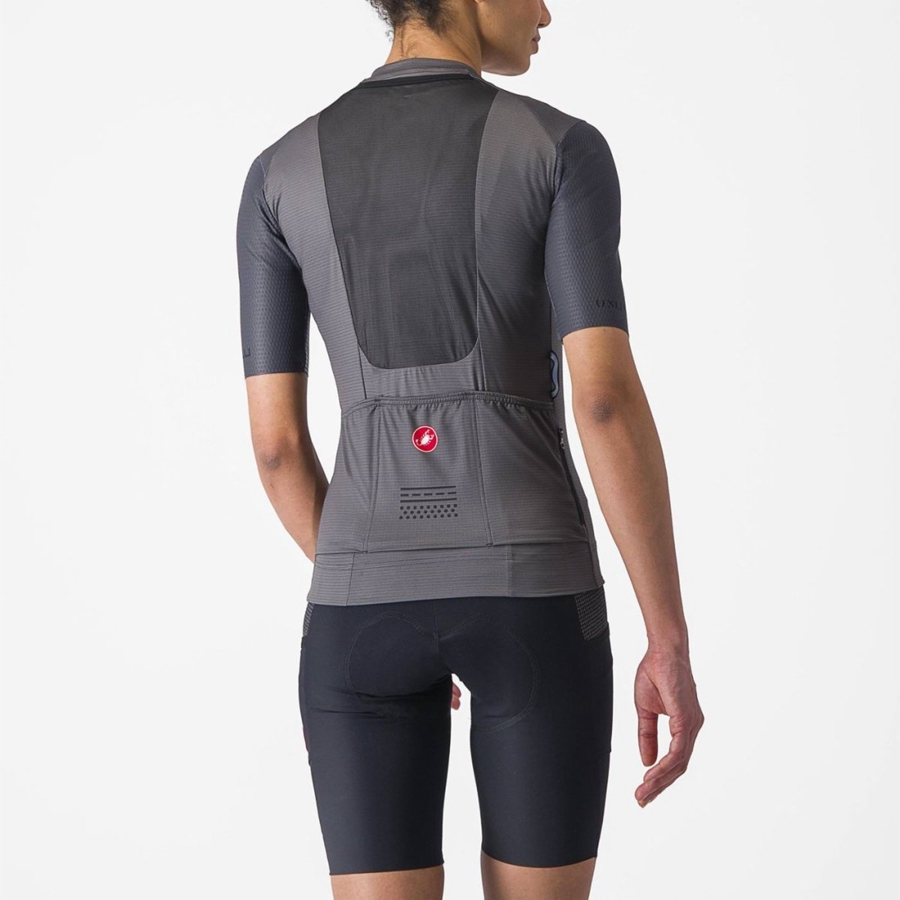 Women Castelli UNLIMITED PRO W Jersey Dark Grey | DLJ-279185