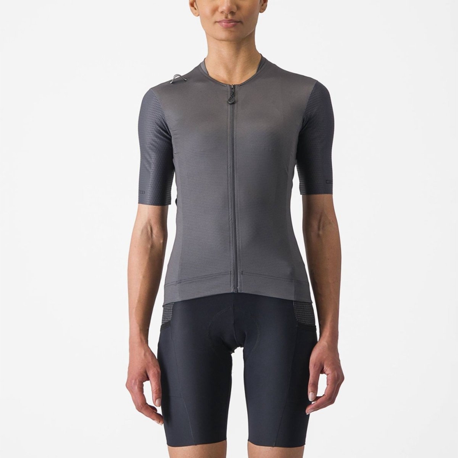 Women Castelli UNLIMITED PRO W Jersey Dark Grey | DLJ-279185