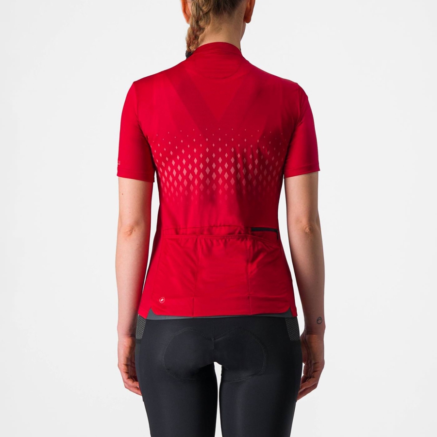 Women Castelli UNLIMITED SENTIERO 3 Jersey Red / Red | WYC-153207