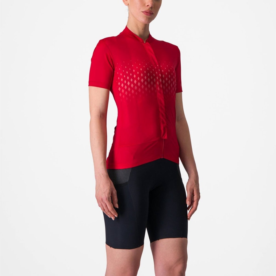 Women Castelli UNLIMITED SENTIERO 3 Jersey Red / Red | WYC-153207