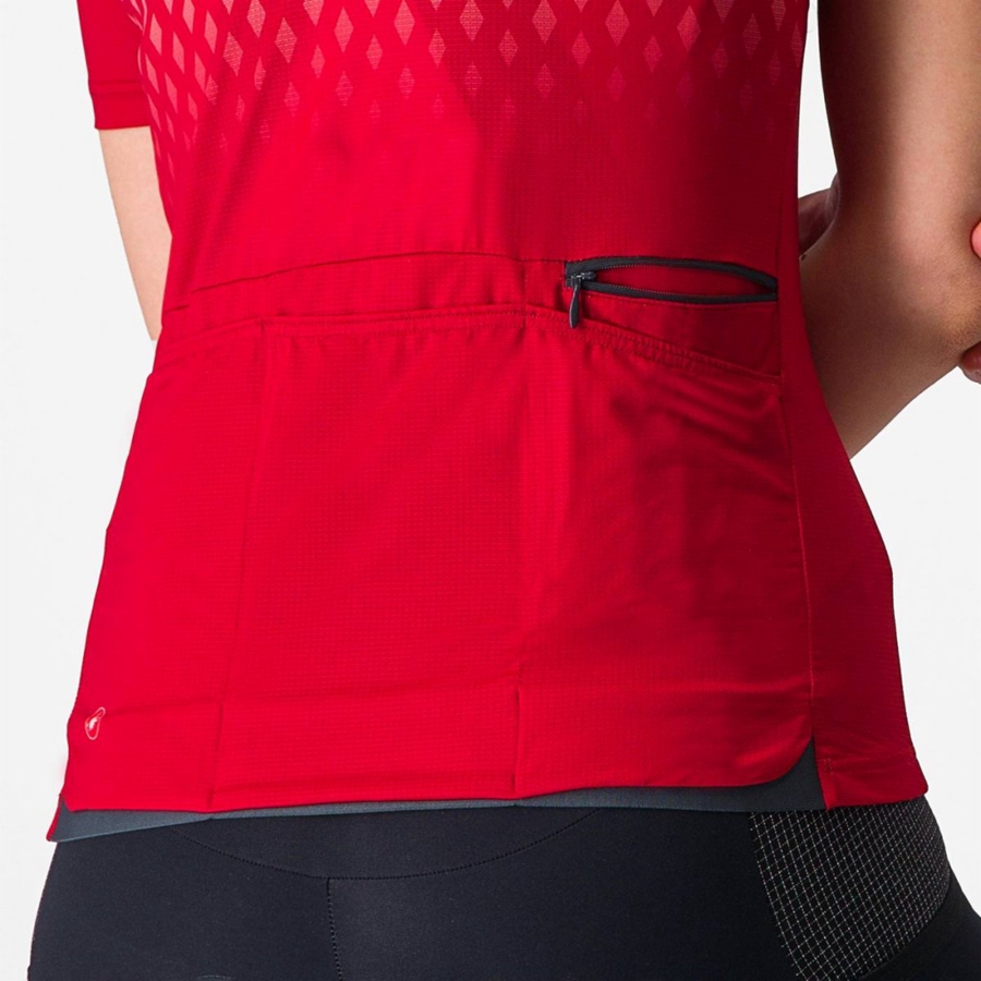 Women Castelli UNLIMITED SENTIERO 3 Jersey Red / Red | WYC-153207