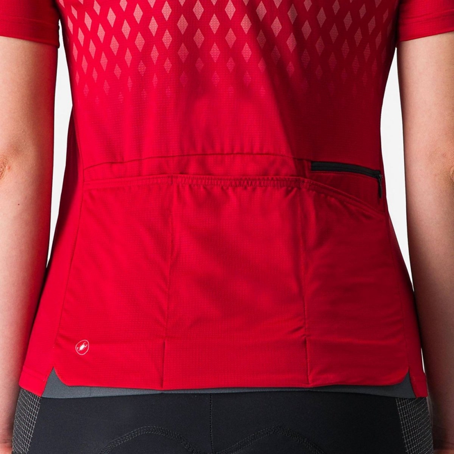 Women Castelli UNLIMITED SENTIERO 3 Jersey Red / Red | WYC-153207