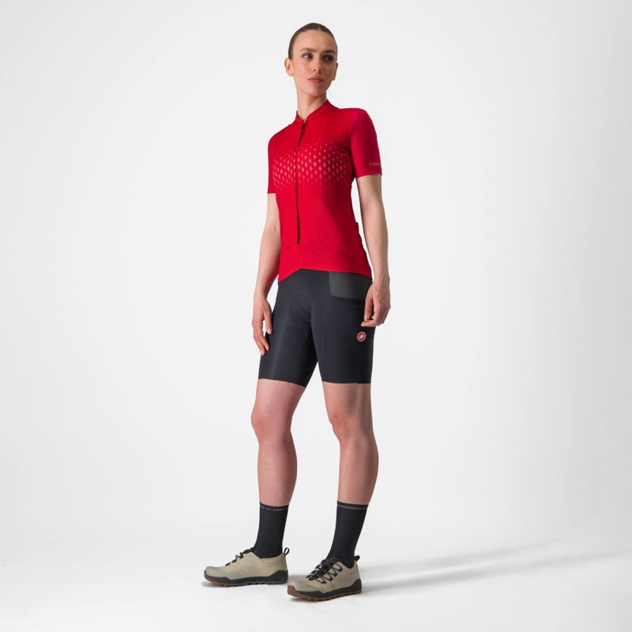 Women Castelli UNLIMITED SENTIERO 3 Jersey Red / Red | WYC-153207