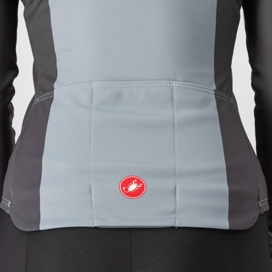 Women Castelli UNLIMITED W THERMAL Jersey Black / Grey | ANI-860945